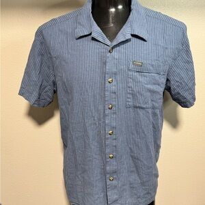 Columbia Men's Slate Blue Short-Sleeve Button-Down Shirt